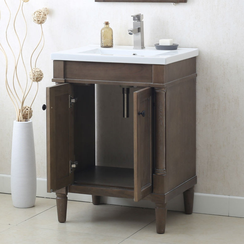Gracie Oaks Silvana 24'' Freestanding Single Bathroom Vanity with